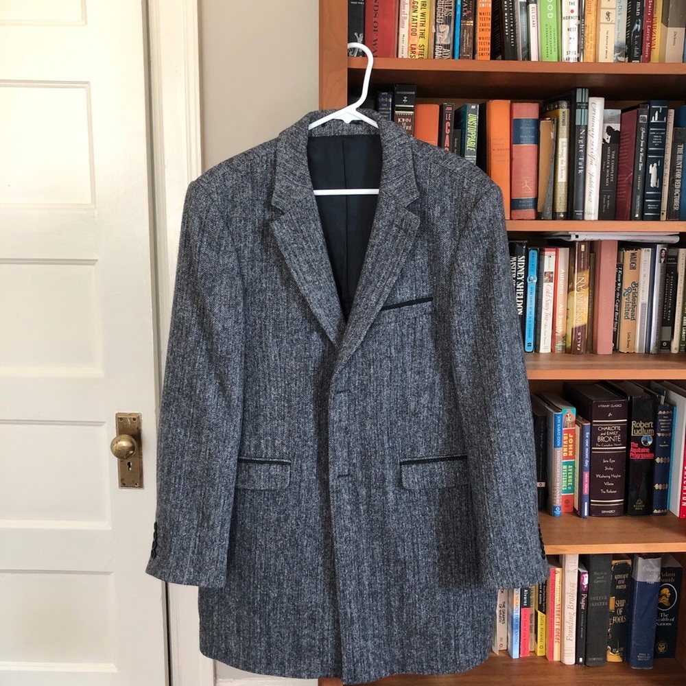 Grey overcoat/topcoat made by italian firm Moretti.
